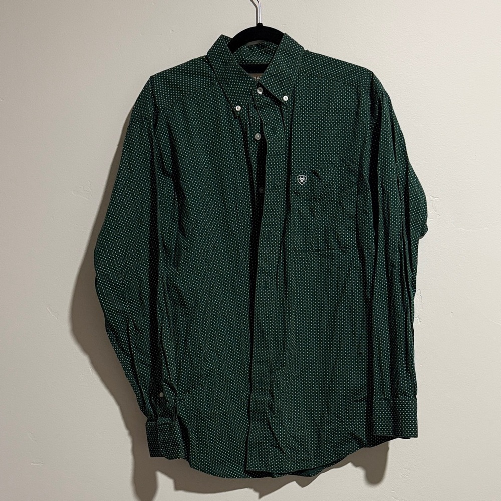 Ariat Dark Green Casual Button-Down Shirt